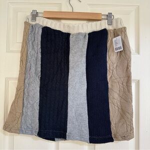 NWT UO Urban Renewal Remade Cable Knit Mini Sweater Skirt
